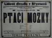 Praha-Břevnov, Lidové divadlo, Ptačí mozky - plakát, 1907