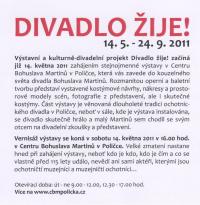 Polička, Výstava Divadlo žije, 2011, leták, s. 2