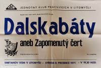 Litomyšl, JKP, Dalskabáty aneb Zapomenutý čert - plakát, 1971