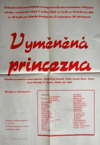 Přibyslav, ČSM a OB,  Vyměněná princezna - plakát, 1963