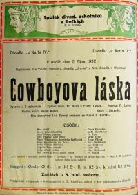 Pečky, Tyl, Cowboyova láska - plakát, 1932