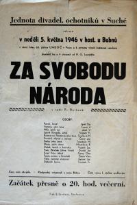 Suchá, JDO, Za svobodu národa - plakát, 1946