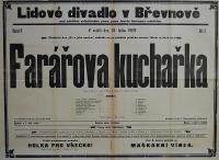 Praha-Břevnov, Lidové divadlo, Farářova kuchařka - plakát, 1907