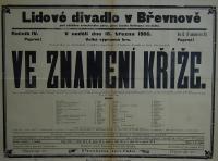 Praha-Břevnov, Lidové divadlo, Ve znamení kříže - plakát, 1906